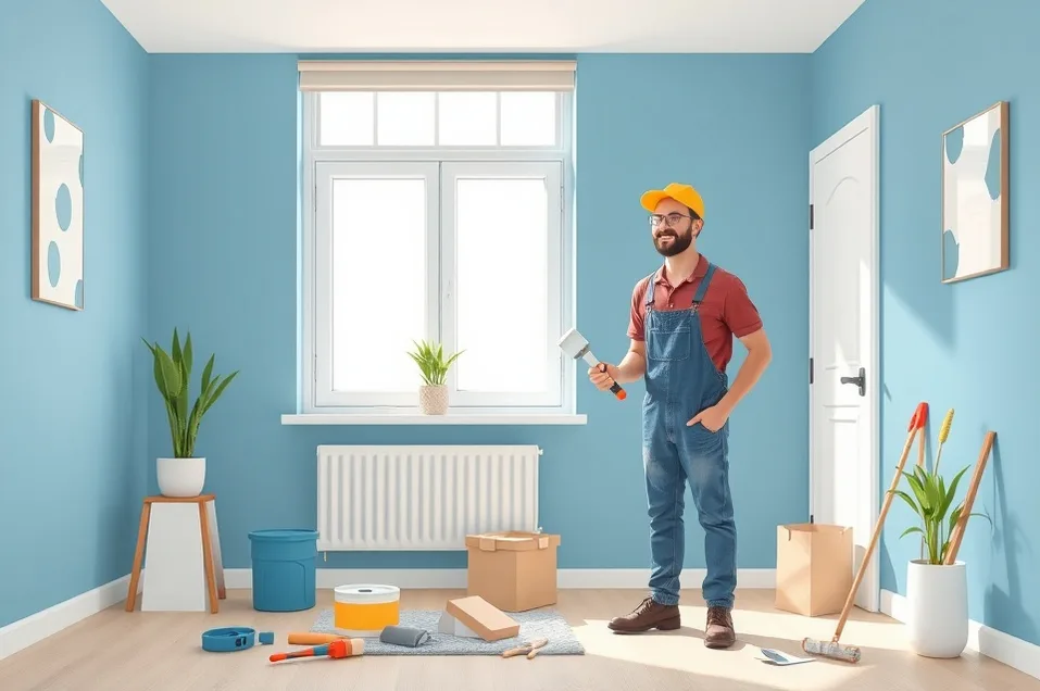 Intérieur rénové après travaux de peinture à Chevigny-Saint-Sauveur